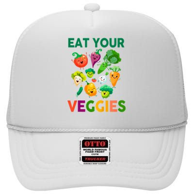 Eat Your Veggies High Crown Mesh Back Trucker Hat