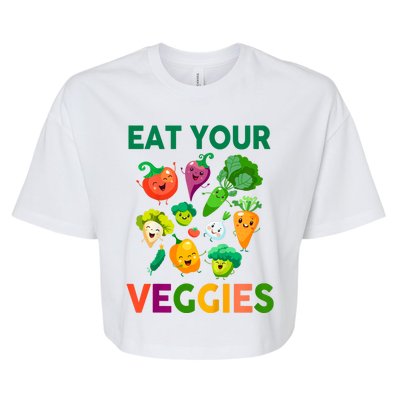 Eat Your Veggies Bella+Canvas Jersey Crop Tee