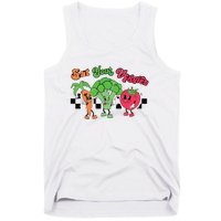 Eat Your Veggies Retro 90s Style Vegetable Funny Vegan Month Tank Top