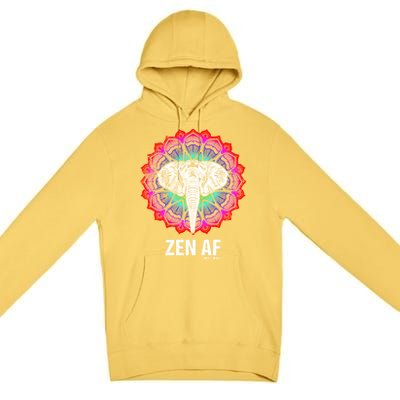 Elephant Zen Af Meaningful Gift Zen Meditation Buddhist Yoga Cute Gift Premium Pullover Hoodie