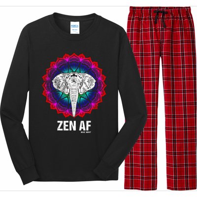 Elephant Zen Af Meaningful Gift Zen Meditation Buddhist Yoga Cute Gift Long Sleeve Pajama Set