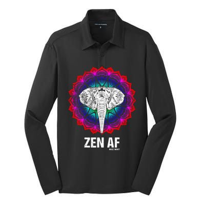 Elephant Zen Af Meaningful Gift Zen Meditation Buddhist Yoga Cute Gift Silk Touch Performance Long Sleeve Polo