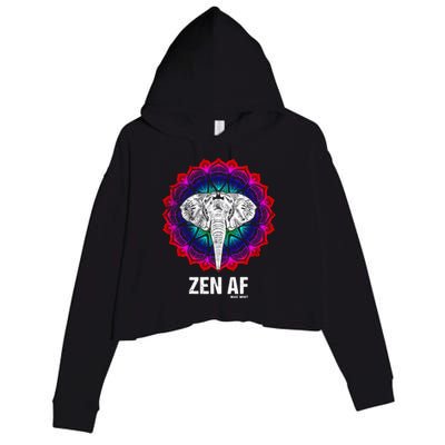 Elephant Zen Af Meaningful Gift Zen Meditation Buddhist Yoga Cute Gift Crop Fleece Hoodie