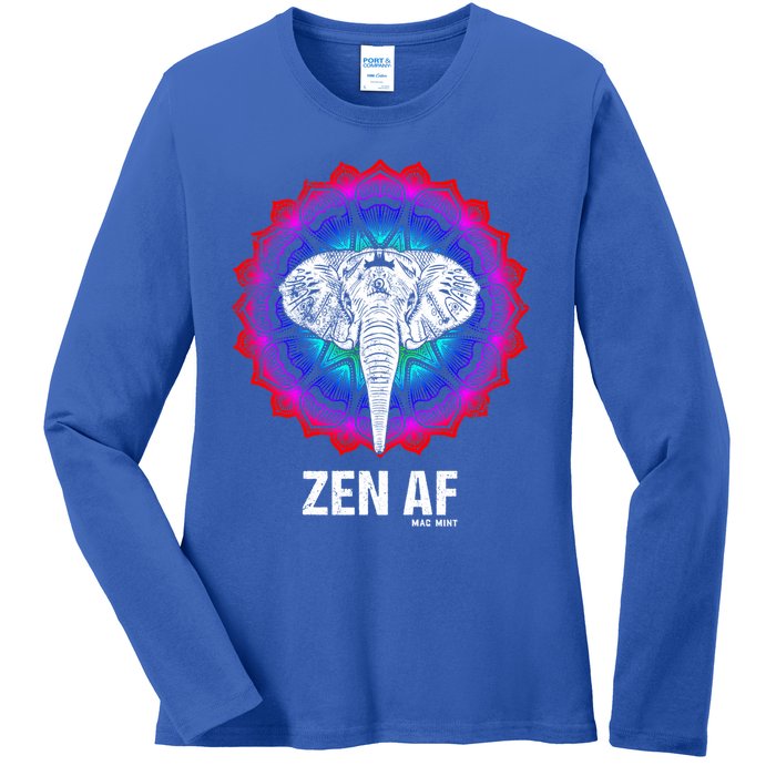 Elephant Zen Af Meaningful Gift Zen Meditation Buddhist Yoga Cute Gift Ladies Long Sleeve Shirt