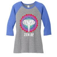 Elephant Zen Af Meaningful Gift Zen Meditation Buddhist Yoga Cute Gift Women's Tri-Blend 3/4-Sleeve Raglan Shirt