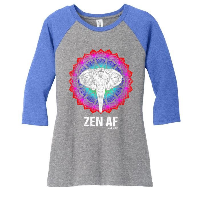 Elephant Zen Af Meaningful Gift Zen Meditation Buddhist Yoga Cute Gift Women's Tri-Blend 3/4-Sleeve Raglan Shirt