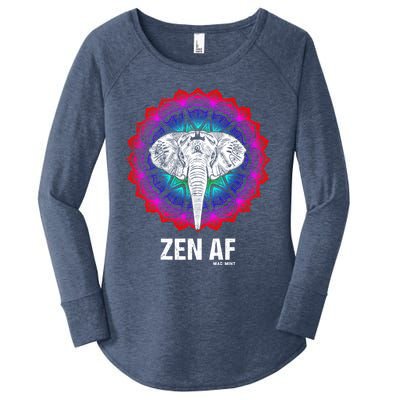 Elephant Zen Af Meaningful Gift Zen Meditation Buddhist Yoga Cute Gift Women's Perfect Tri Tunic Long Sleeve Shirt