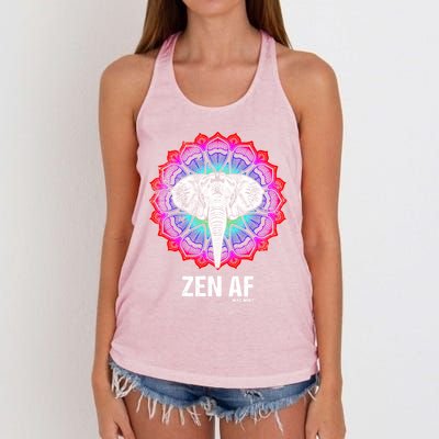 Elephant Zen Af Meaningful Gift Zen Meditation Buddhist Yoga Cute Gift Women's Knotted Racerback Tank