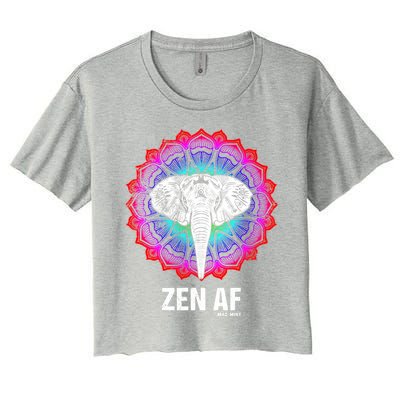 Elephant Zen Af Meaningful Gift Zen Meditation Buddhist Yoga Cute Gift Women's Crop Top Tee