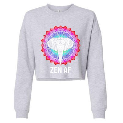 Elephant Zen Af Meaningful Gift Zen Meditation Buddhist Yoga Cute Gift Cropped Pullover Crew