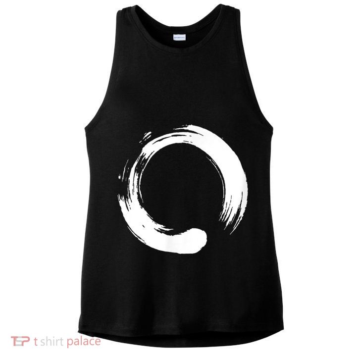 Enso Zen Circle Symbol Buddhism Buddha Meditation Yoga Ladies PosiCharge Tri-Blend Wicking Tank