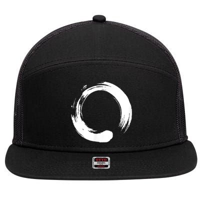 Enso Zen Circle Symbol Buddhism Buddha Meditation Yoga 7 Panel Mesh Trucker Snapback Hat