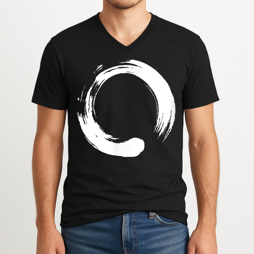 Enso Zen Circle Symbol Buddhism Buddha Meditation Yoga V-Neck T-Shirt