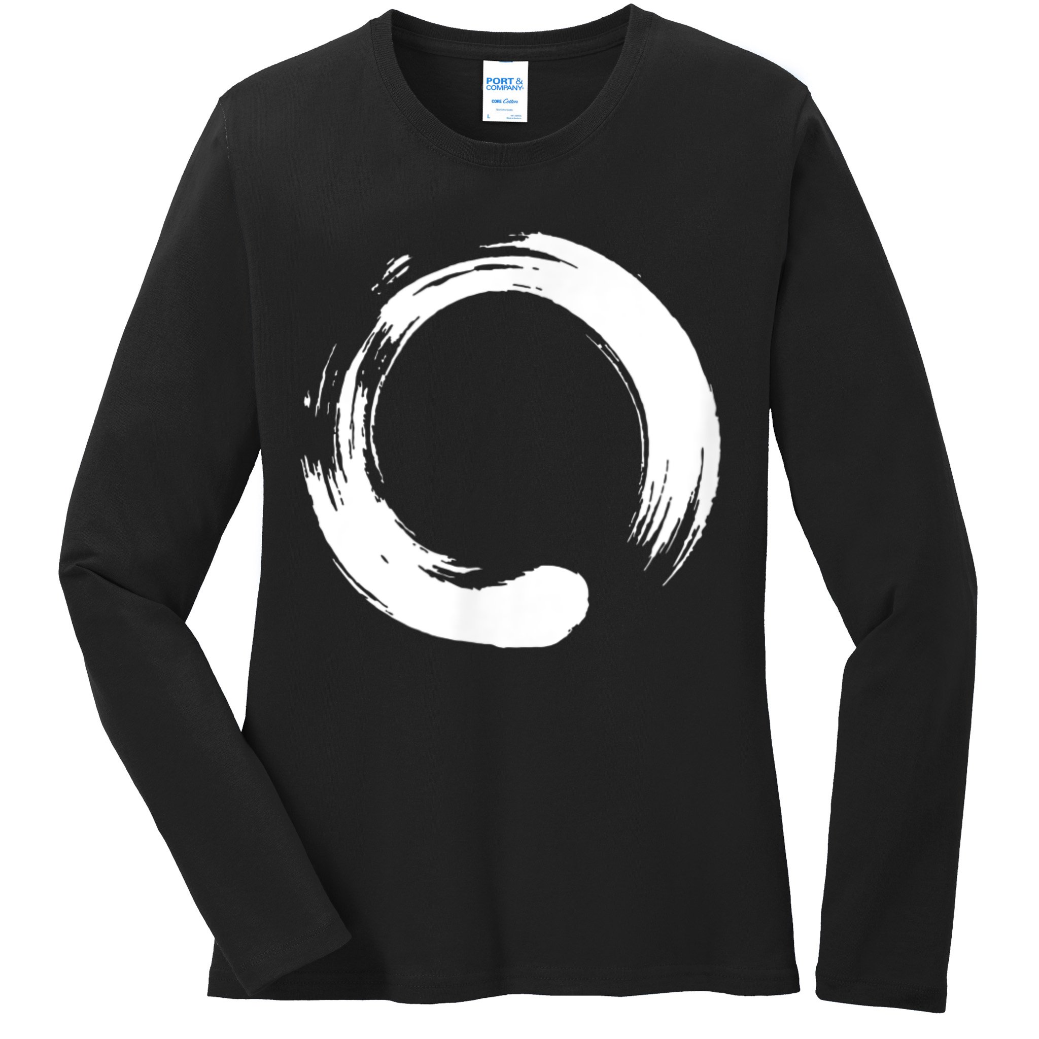 Enso Zen Circle Symbol Buddhism Buddha Meditation Yoga Ladies Long Sleeve Shirt