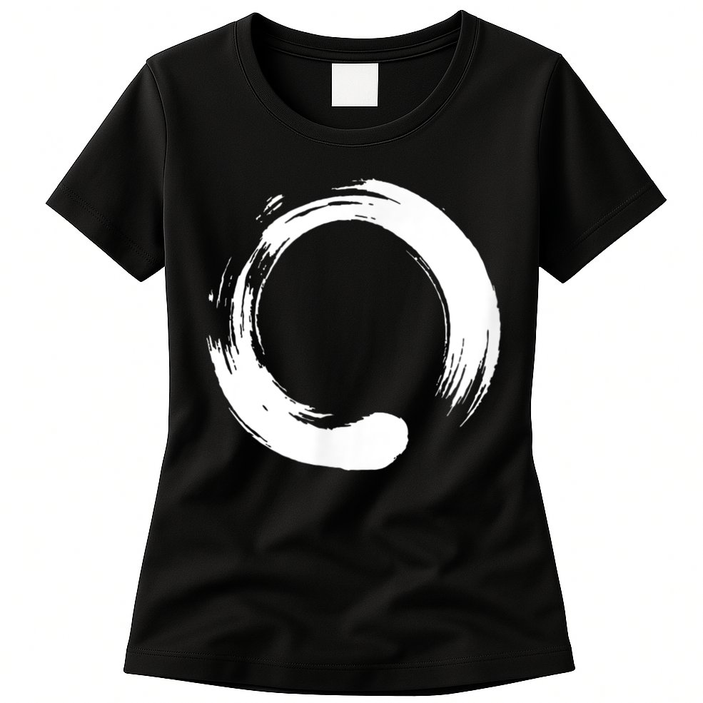 Enso Zen Circle Symbol Buddhism Buddha Meditation Yoga Womens T-Shirt