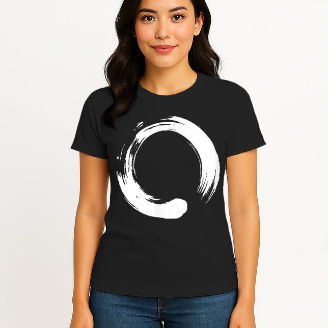 Enso Zen Circle Symbol Buddhism Buddha Meditation Yoga Womens T-Shirt