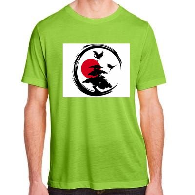 Enso Zen Circle And Bonsai Tree Funny Gift Adult ChromaSoft Performance T-Shirt