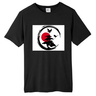 Enso Zen Circle And Bonsai Tree Funny Gift Tall Fusion ChromaSoft Performance T-Shirt