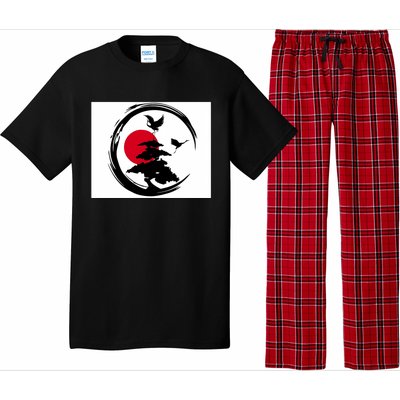 Enso Zen Circle And Bonsai Tree Funny Gift Pajama Set