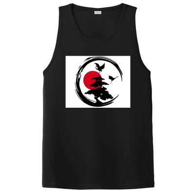 Enso Zen Circle And Bonsai Tree Funny Gift PosiCharge Competitor Tank