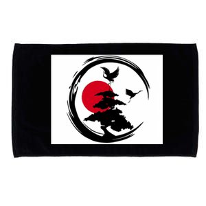 Enso Zen Circle And Bonsai Tree Funny Gift Microfiber Hand Towel