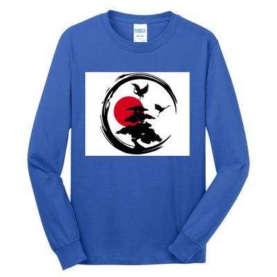 Enso Zen Circle And Bonsai Tree Funny Gift Tall Long Sleeve T-Shirt