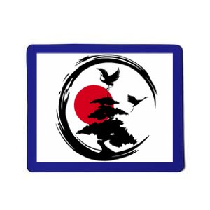 Enso Zen Circle And Bonsai Tree Funny Gift Mousepad