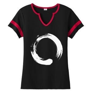 Enso Zen Circle Symbol Buddhism Buddha Meditation Yoga Ladies Halftime Notch Neck Tee