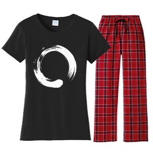 Enso Zen Circle Symbol Buddhism Buddha Meditation Yoga Women's Flannel Pajama Set