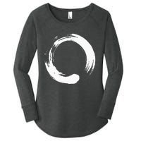 Enso Zen Circle Symbol Buddhism Buddha Meditation Yoga Women's Perfect Tri Tunic Long Sleeve Shirt