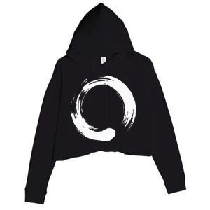 Enso Zen Circle Symbol Buddhism Buddha Meditation Yoga Crop Fleece Hoodie