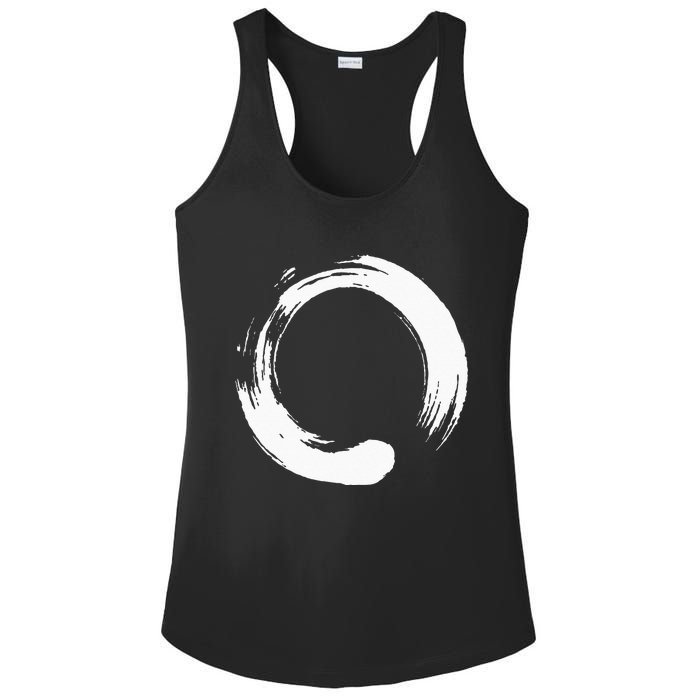 Enso Zen Circle Symbol Buddhism Buddha Meditation Yoga Ladies PosiCharge Competitor Racerback Tank