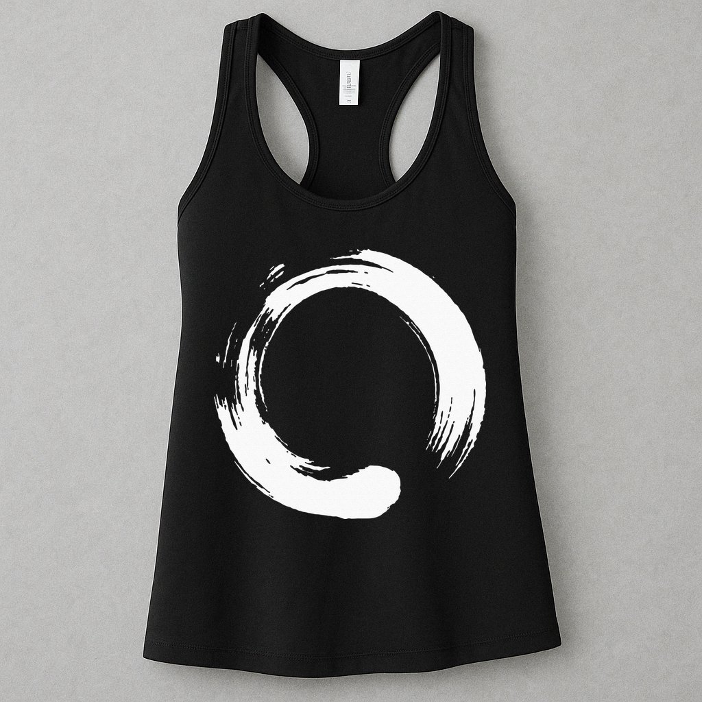Enso Zen Circle Symbol Buddhism Buddha Meditation Yoga Womens Tank Top