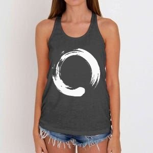 Enso Zen Circle Symbol Buddhism Buddha Meditation Yoga Women's Knotted Racerback Tank