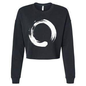 Enso Zen Circle Symbol Buddhism Buddha Meditation Yoga Cropped Pullover Crew