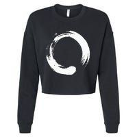 Enso Zen Circle Symbol Buddhism Buddha Meditation Yoga Cropped Pullover Crew