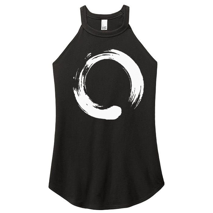 Enso Zen Circle Symbol Buddhism Buddha Meditation Yoga Women's Perfect Tri Rocker Tank