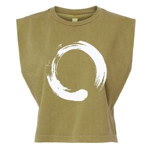 Enso Zen Circle Symbol Buddhism Buddha Meditation Yoga Garment-Dyed Women's Muscle Tee