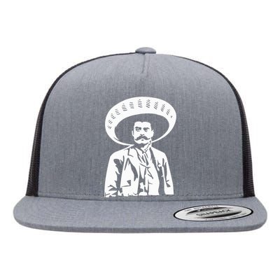 Emiliano Zapata HéRoe Revolucionario De MéXico Flat Bill Trucker Hat