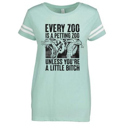 Every Zoo Is A Petting Zoo Funny Animal Design Enza Ladies Jersey Football T-Shirt