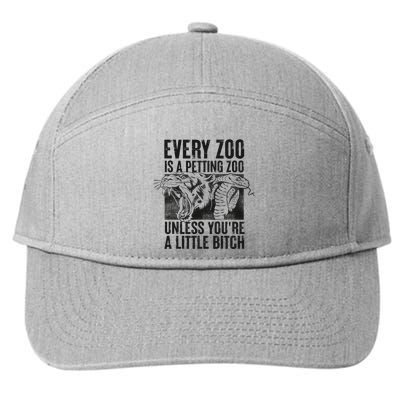Every Zoo Is A Petting Zoo Funny Animal Design 7-Panel Snapback Hat