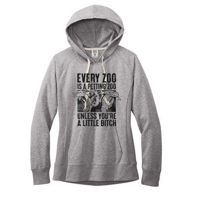 Every Zoo Is A Petting Zoo Funny Animal Design Women's Fleece Hoodie