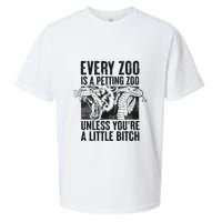Every Zoo Is A Petting Zoo Funny Animal Design Sueded Cloud Jersey T-Shirt