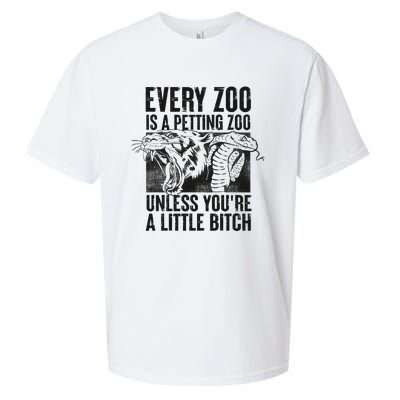 Every Zoo Is A Petting Zoo Funny Animal Design Sueded Cloud Jersey T-Shirt