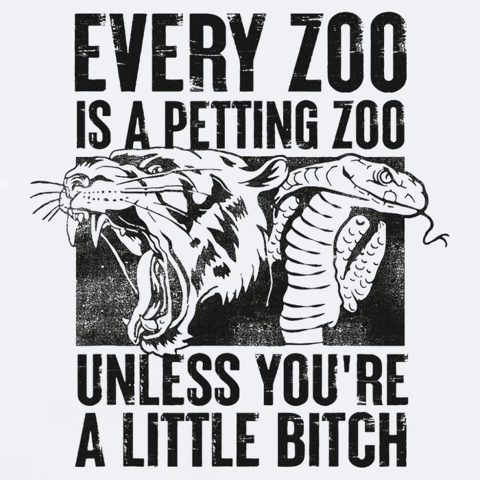 Every Zoo Is A Petting Zoo Funny Animal Design Sueded Cloud Jersey T-Shirt