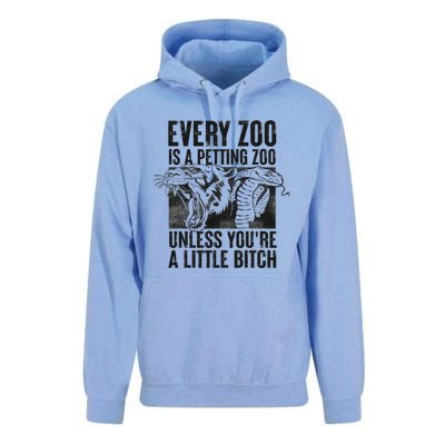 Every Zoo Is A Petting Zoo Funny Animal Design Unisex Surf Hoodie