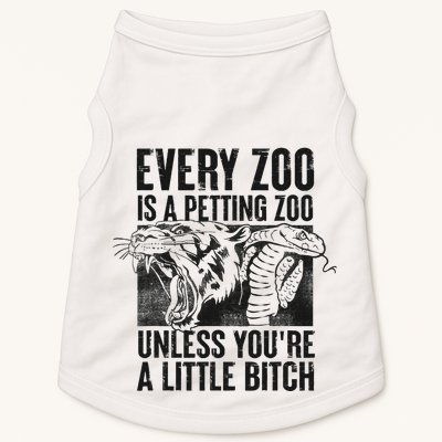 Every Zoo Is A Petting Zoo Funny Animal Design Doggie Tank