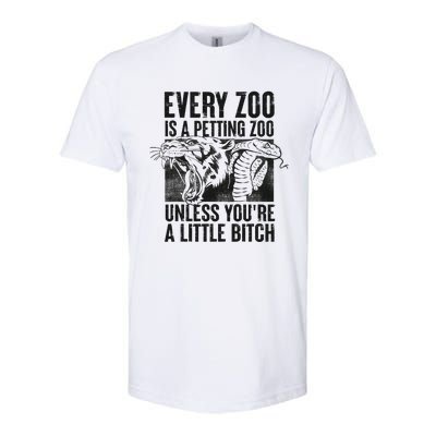 Every Zoo Is A Petting Zoo Funny Animal Design Softstyle® CVC T-Shirt