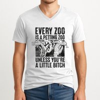 Every Zoo Is A Petting Zoo Funny Animal Design V-Neck T-Shirt