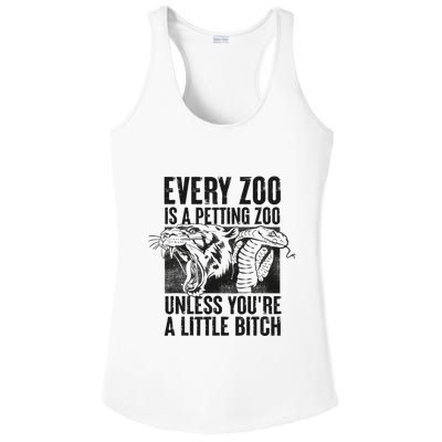 Every Zoo Is A Petting Zoo Funny Animal Design Ladies PosiCharge Competitor Racerback Tank